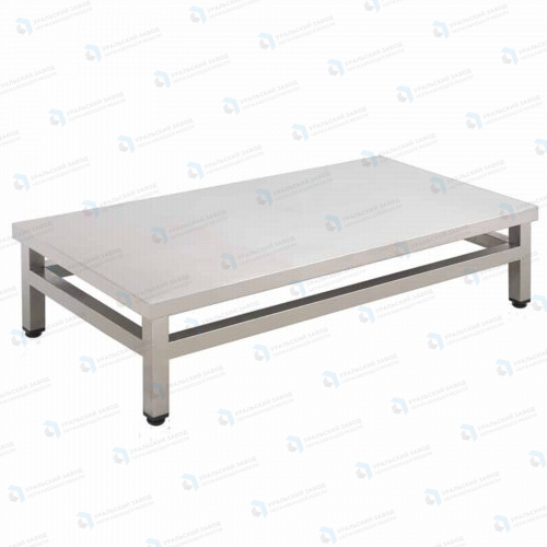 Подтоварник ПТ 1500x600x300, каркас нержавеющая труба, столешница AISI430